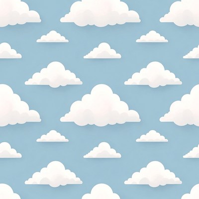 Clouds in a blue sky pattern