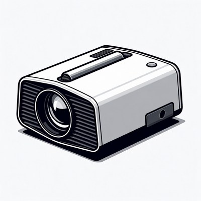 Projector on a simple background