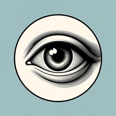 Eye illustration with simple lines