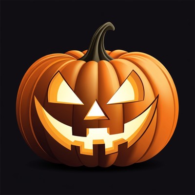 Carved pumpkin for halloween celebration