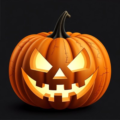 Halloween pumpkin with a face