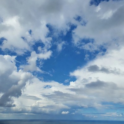 Clouds over the ocean view
