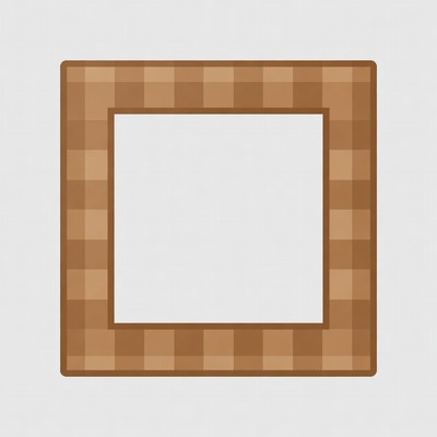 Simple square wooden frame display