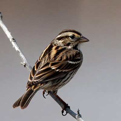 Songbird perched on a branch