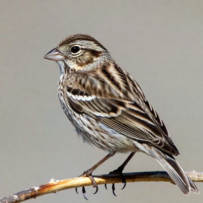 Striped bird perched on a branch