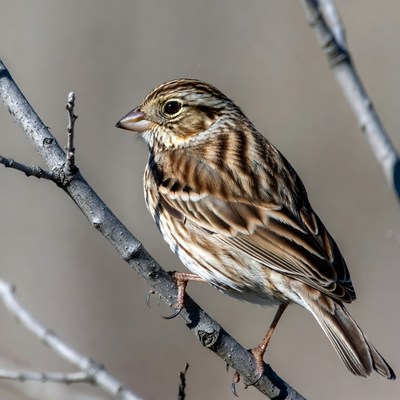 Bird perched on a branch in natural light
