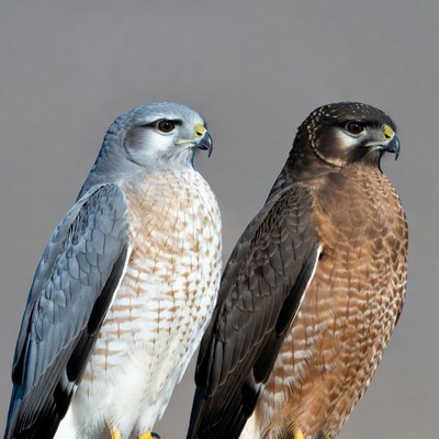 Two birds perched side by side