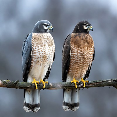 Two birds perched on a branch