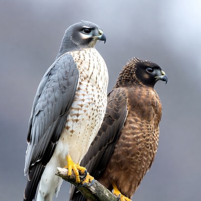 Birds perched on a branch together
