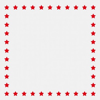 Red stars border design for decoration