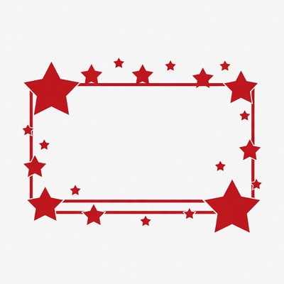 Stars in a red border design