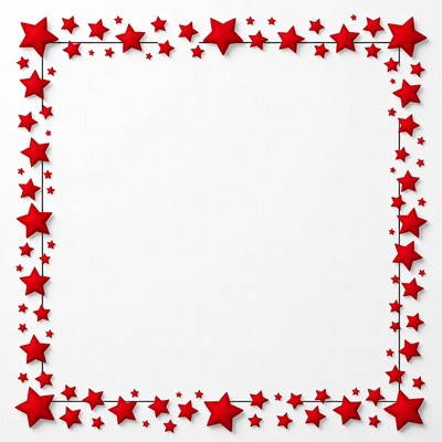 Stars create a border around a blank space