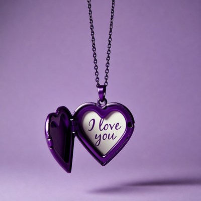 Heart pendant with message inside