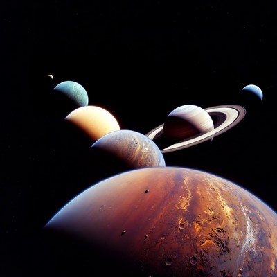 Planetary alignment in outer space