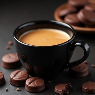 Coffee and chocolate treats together