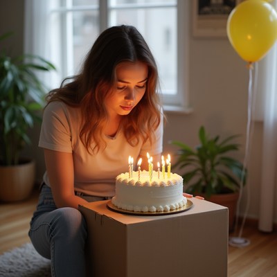 Celebrating a birthday indoors at home