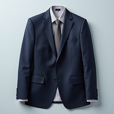 Suit on gray background for formal wear