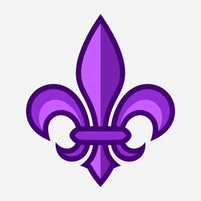 Fleur de lis symbol in purple color