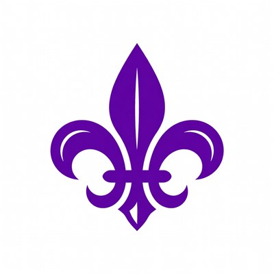Fleur-de-lis symbol in purple color