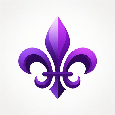 Fleur de lis design in purple color