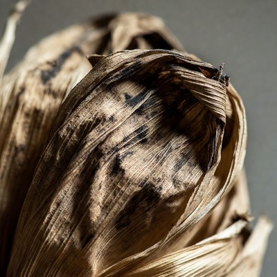 Dried flower petals close up view