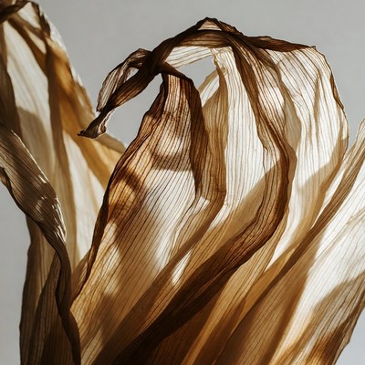 Flowing fabric in natural light