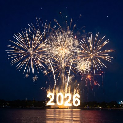 Fireworks celebration for new year 2026
