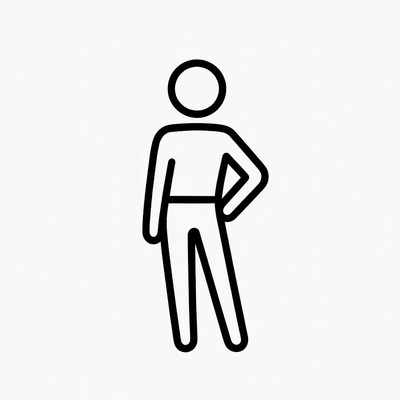 Simple outline of a standing person