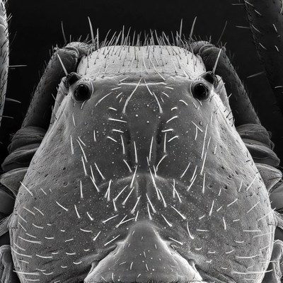 Close view of an insect's face