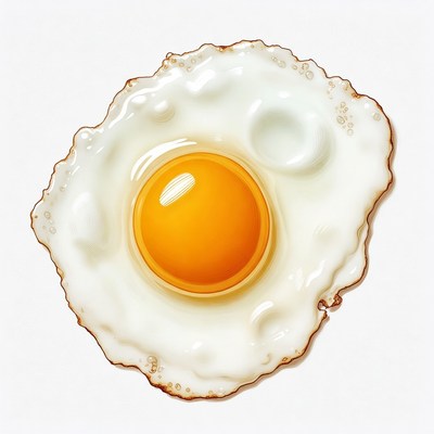 Fresh egg cooked sunny side up