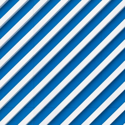 Diagonal white lines on blue