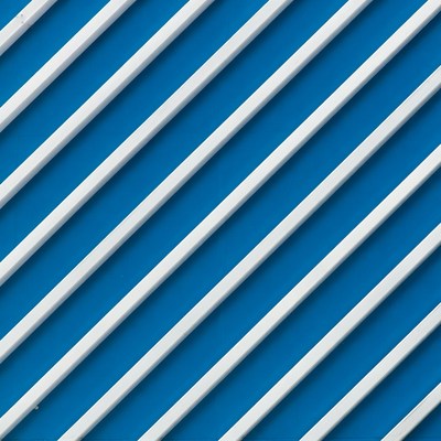 Diagonal white lines on blue background