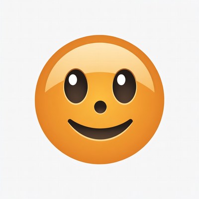 Smiling face emoji design on white background