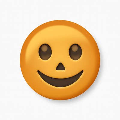 Smile emoji with round face and eyes