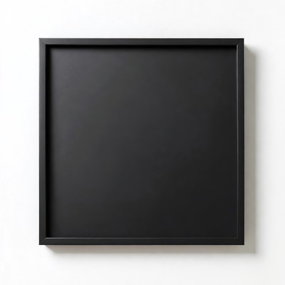 Simple black frame on white wall