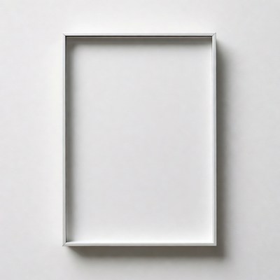 Empty frame on plain wall