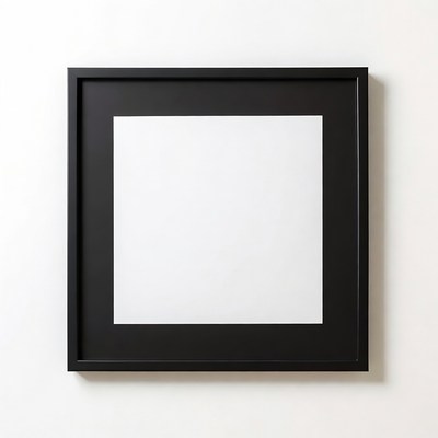 Blank frame on white wall
