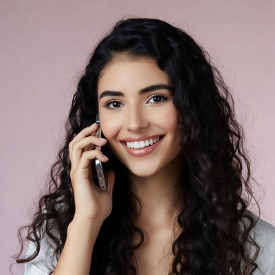 Young woman talking on the phone