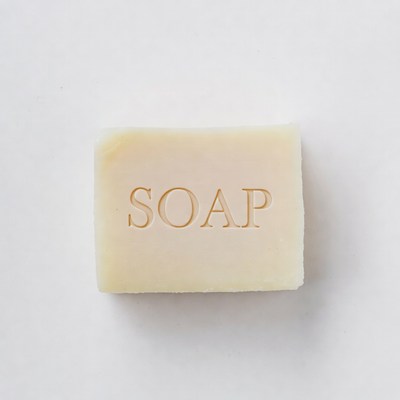 Simple bar of soap on a surface