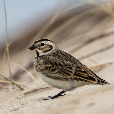 Bird standing on sandy ground