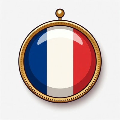 French flag in a compass design