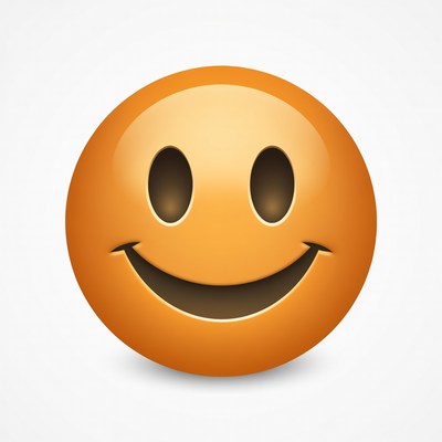 Happy smiling face emoji design
