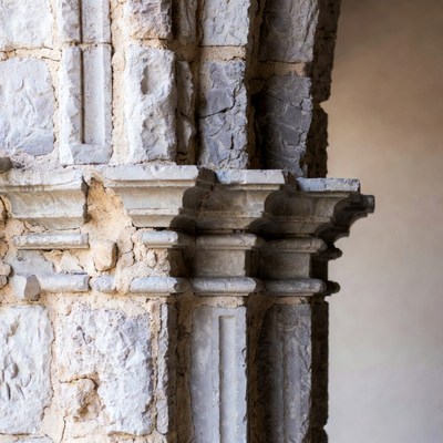 Historical architecture detail inside building