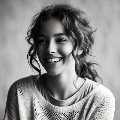 Woman smiling in a casual setting