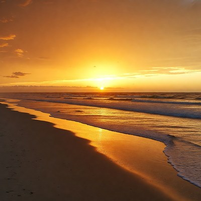 Sunset over the beach