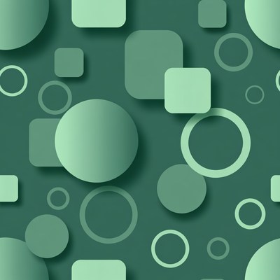 Shapes in green pattern design