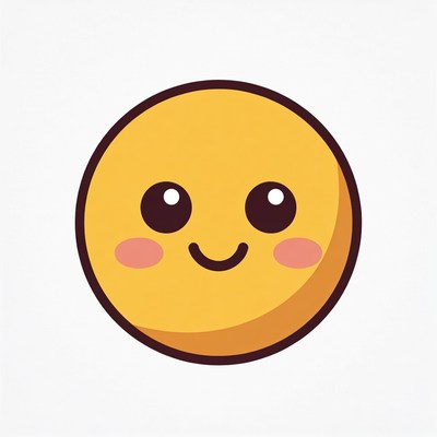 Simple yellow smiley face design