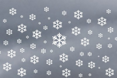 Snowflakes on gray background