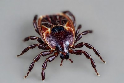 Close-up of a tick on a surface