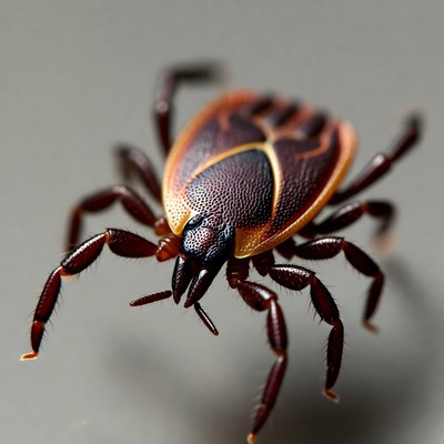 Close-up view of a tick on surface